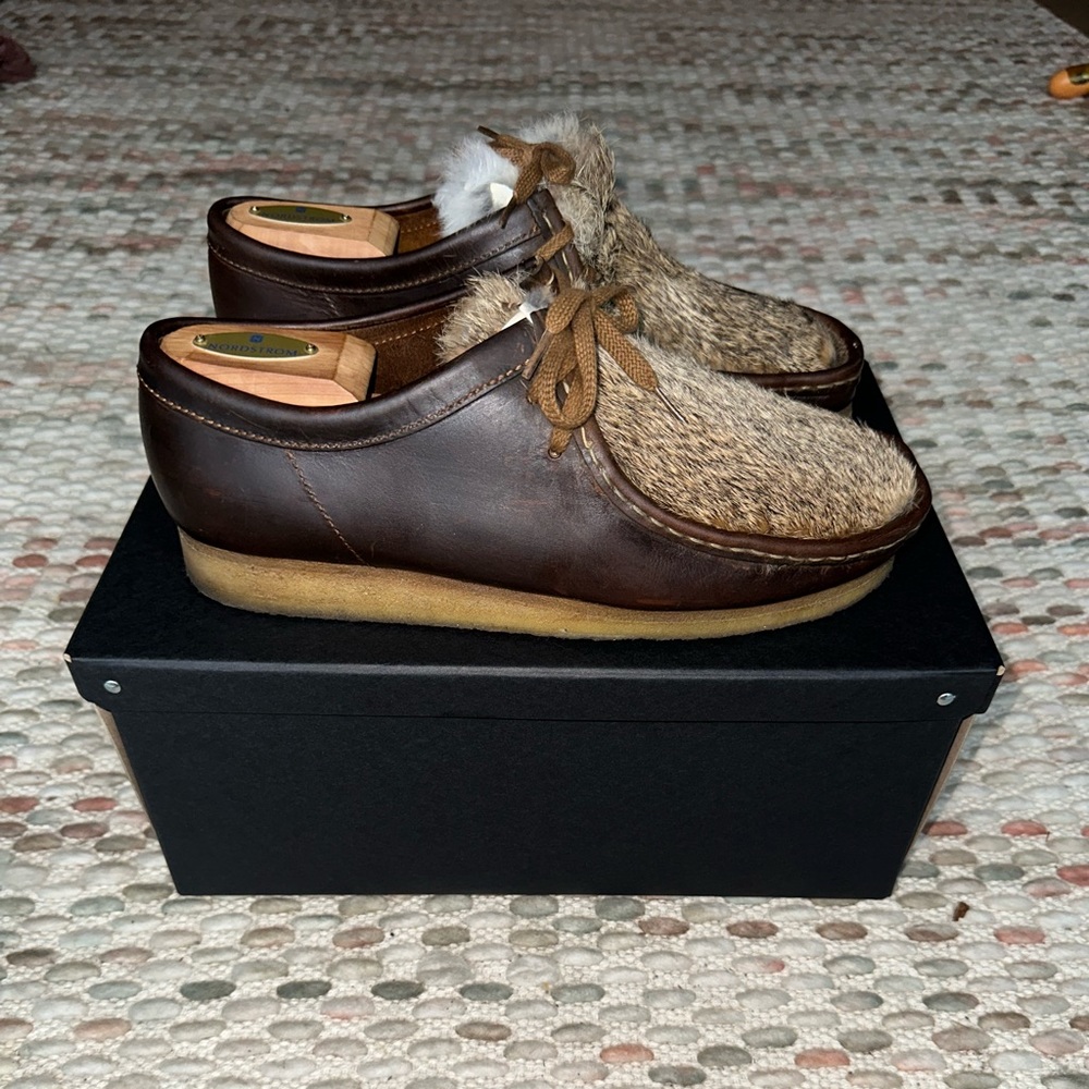 Custom men’s Wallabee Clark’s.